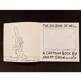 Книга с собственноручным рисунком и автографом мультипликатора Мэтта Гроунинга