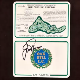 Счетная карточка с автографом гольфиста Джека Никлауса