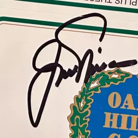 Счетная карточка с автографом гольфиста Джека Никлауса
