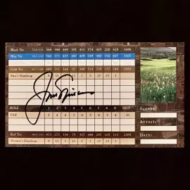 Счетная карточка с автографом гольфиста Джека Никлауса