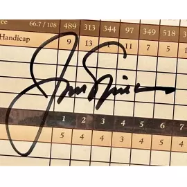 Счетная карточка с автографом гольфиста Джека Никлауса