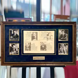 Программа с автографами шахматистов: Михаила Ботвинника, Анатолия Карпова, Василия Смыслова, Михаила Таля и других