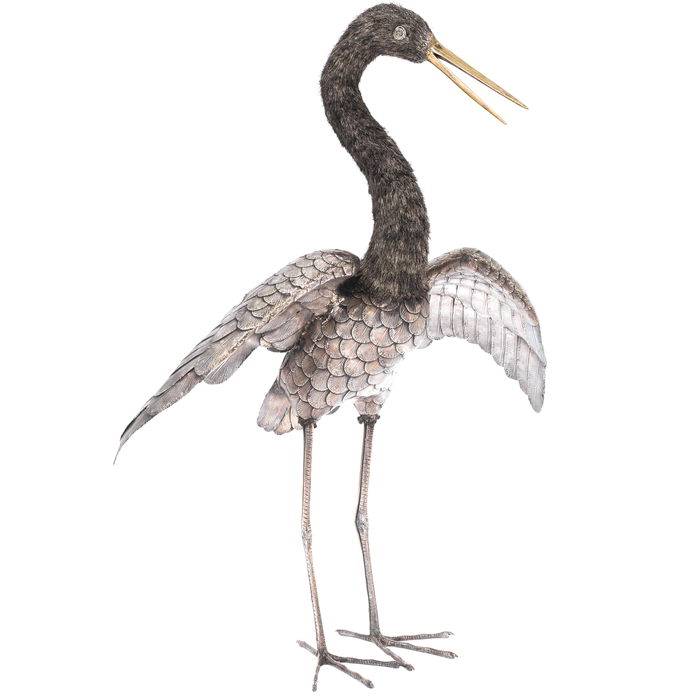 Silver sculpture "Heron"