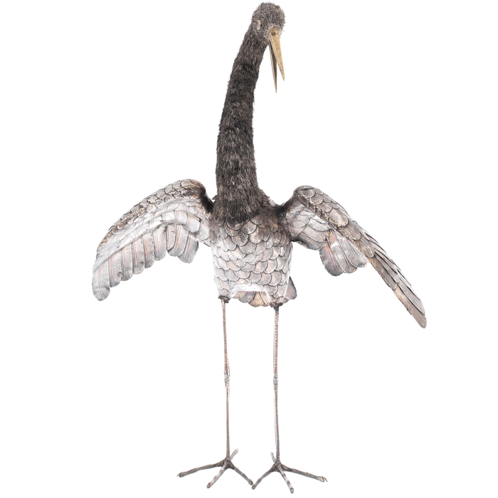 Silver sculpture "Heron"