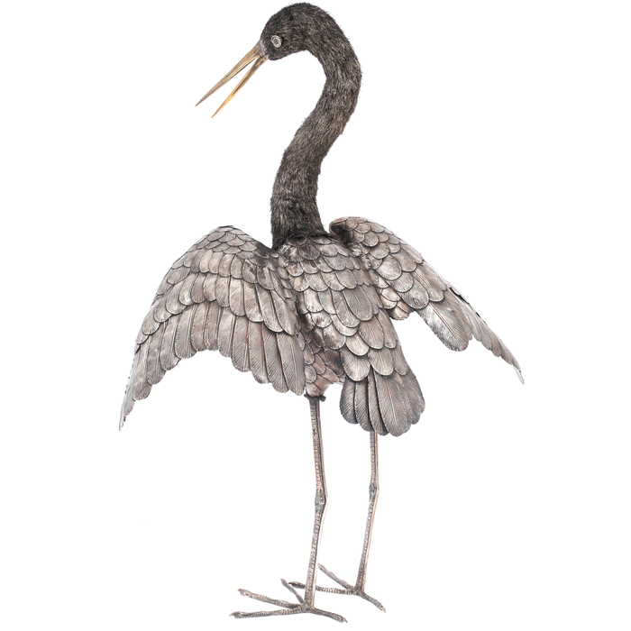 Silver sculpture "Heron"