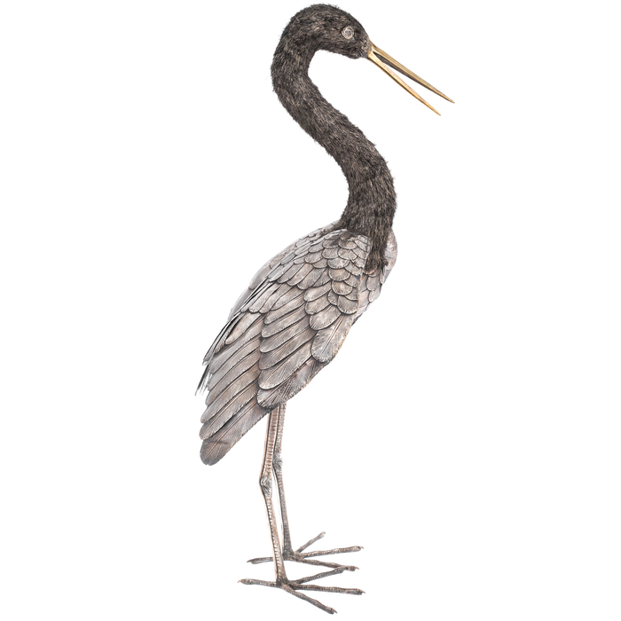 Silver sculpture "Heron"