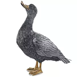 Скульптура из серебра "Утка"