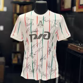 Autographed T-shirt of FC Lokomotiv main squad players of the 2024/2025 season, white