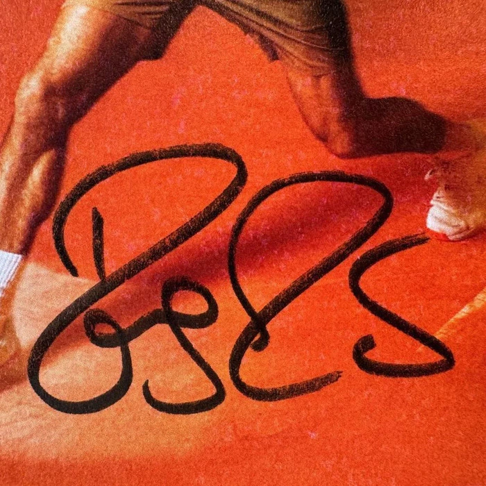 Autographed photo of tennis player Roger Federer