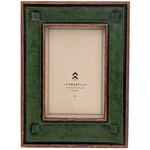 Genuine leather photo frame "Classic" green