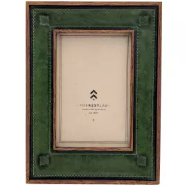 Фоторамка из натуральной кожи "Классик" зелёная