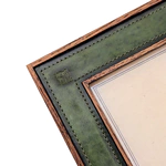 Genuine leather photo frame "Classic" green