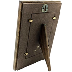 Genuine leather photo frame "Classic" green