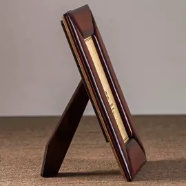 Genuine leather photo frame "Intellectual"