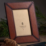 Genuine leather photo frame "Intelligent"