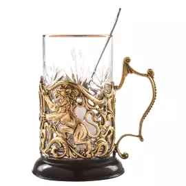 Подстаканник из латуни "С Юбилеем - 60 лет" на 1 персону