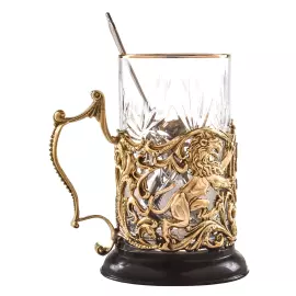 Подстаканник из латуни "С Юбилеем - 60 лет" на 1 персону