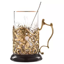 Подстаканник из латуни "С Юбилеем - 55 лет" на 1 персону