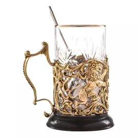 Подстаканник из латуни "С Юбилеем - 55 лет" на 1 персону