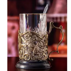 Подстаканник из латуни "С Юбилеем - 65 лет" на 1 персону