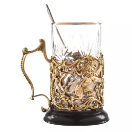 Подстаканник из латуни "С Юбилеем - 70 лет" на 1 персону