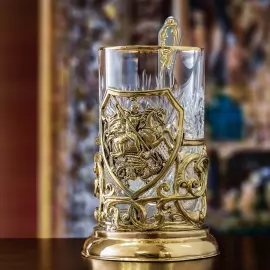 Brass cup holder "George the Victorious" for 1 person