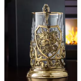 Brass cup holder "George the Victorious" for 1 person