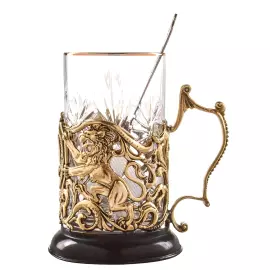 Brass cup holder "50 years old. Jubilee" for 1 person