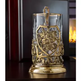 Brass cup holder "George the Victorious" for 1 person