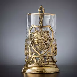 Brass cup holder "George the Victorious" for 1 person