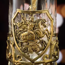 Brass cup holder "George the Victorious" for 1 person