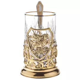 Brass cup holder "George the Victorious" for 1 person