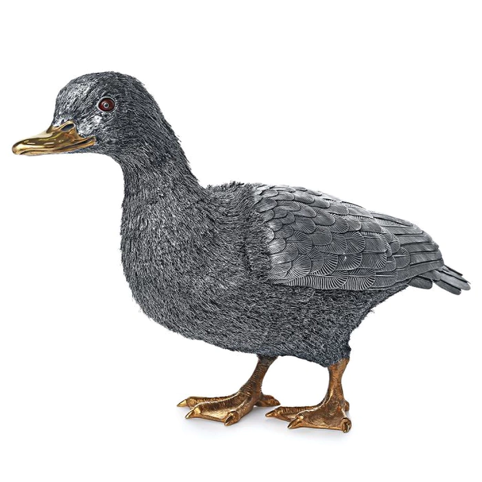 Silver sculpture "Duck"