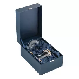 Armud with a spoon and saucer "Strawberry" with gilding, for 1 person