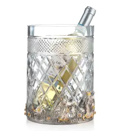 Хрустальное ведро для шампанского "Ромашка"