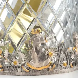 Хрустальное ведро для шампанского "Ромашка"