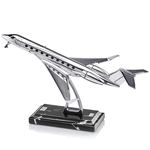 Silver sculpture "Gulfstream G700 airplane Model"