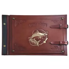 Фотоальбом из натуральной кожи "Рыболов"