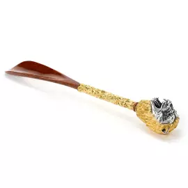 Рожок для обуви "Лев" с позолотой