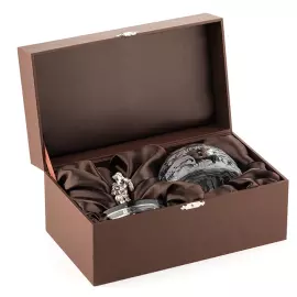 Silver and crystal caviar bowl "Lucky catch"