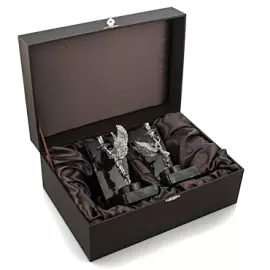 Книжные упоры из мрамора и серебра "Ангелы-хранители"