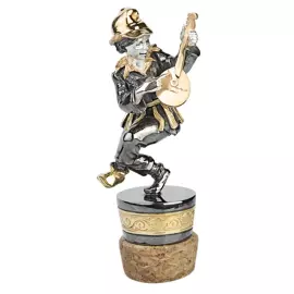 Пробочник серебряный "Скоморох с домрой"