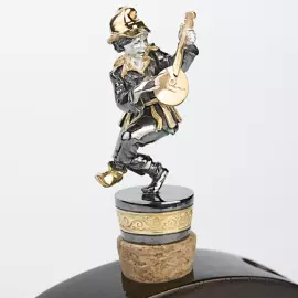 Пробочник серебряный "Скоморох с домрой"