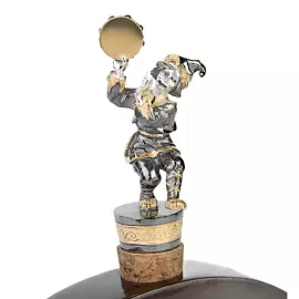 Пробочник серебряный "Скоморох с бубном"