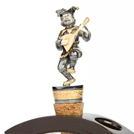 Пробочник серебряный "Скоморох с балалайкой"