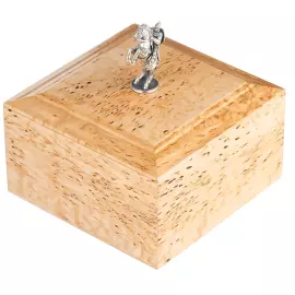 Ларец для пакетированного чая из карельской берёзы "Витязь" с серебром