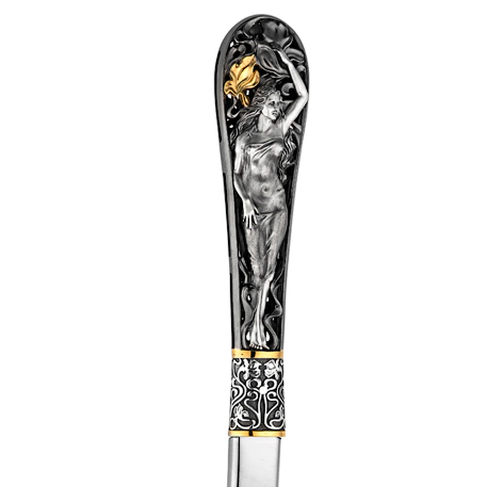 Harmony cake spatula with silver
