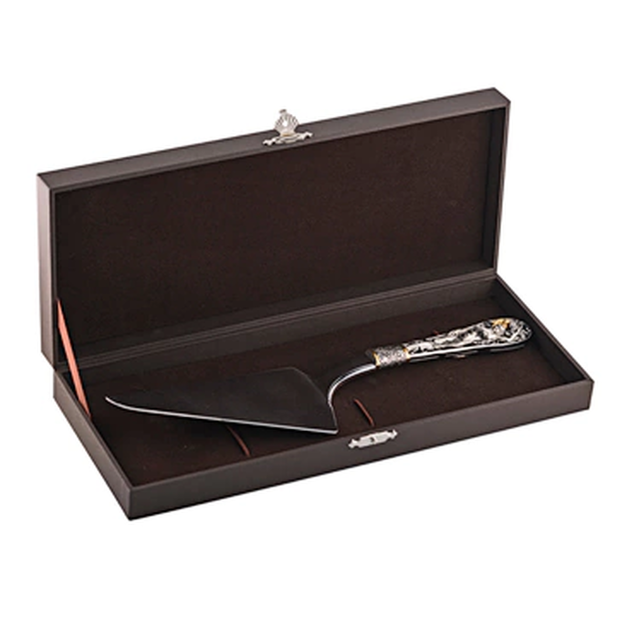Harmony cake spatula with silver