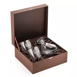 Набор для виски "Единство" с серебром, на 2 персоны