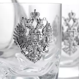 Набор для виски "Символ" с серебром, на 2 персоны